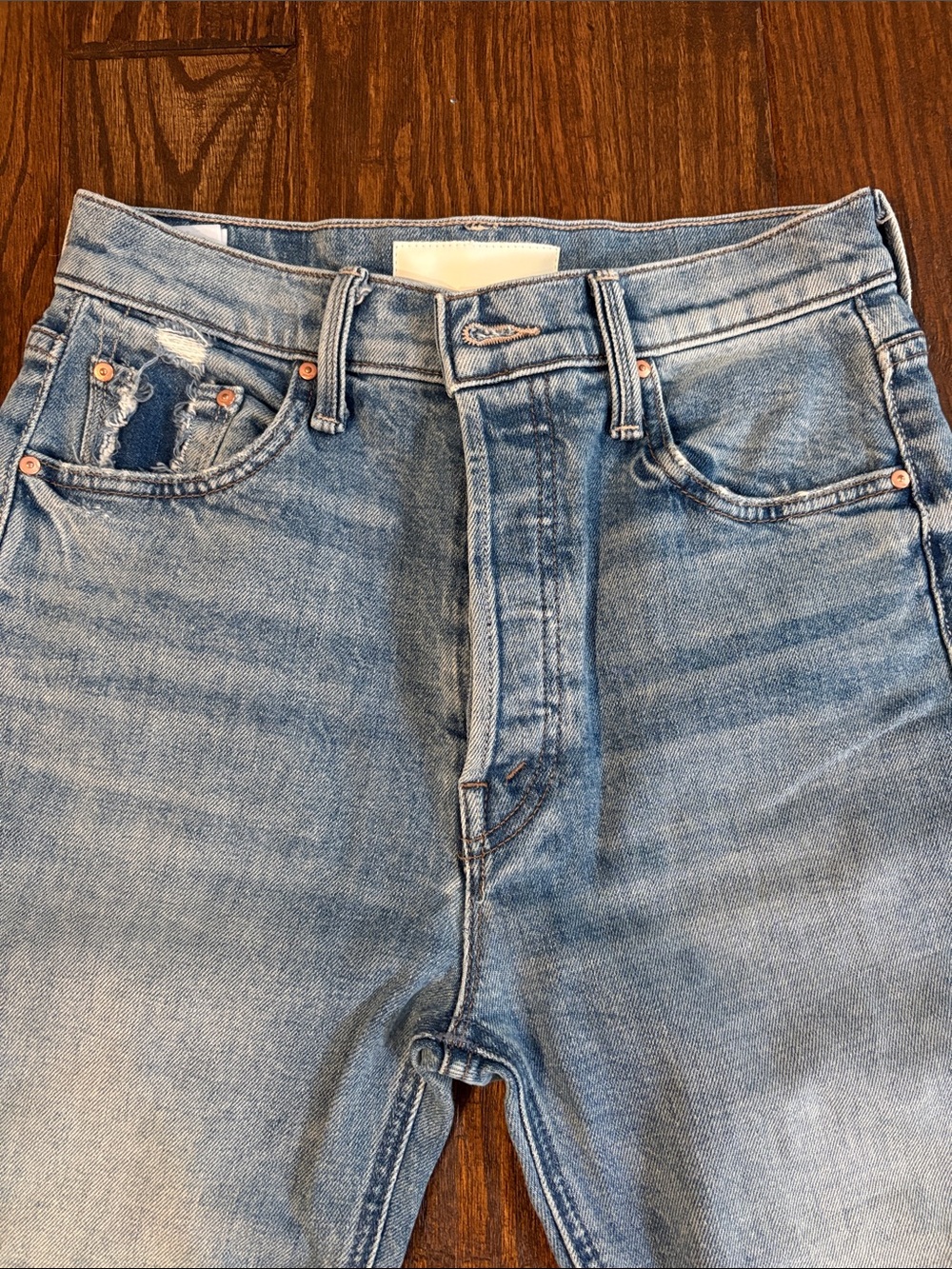 MOTHER Light Blue Slim Straight Jeans